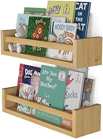 YouHaveSpace Elba Floating Book Shelves for Kids Room Decor, Nursery Shelves for Wall, Bookshelf,... | Amazon (US)