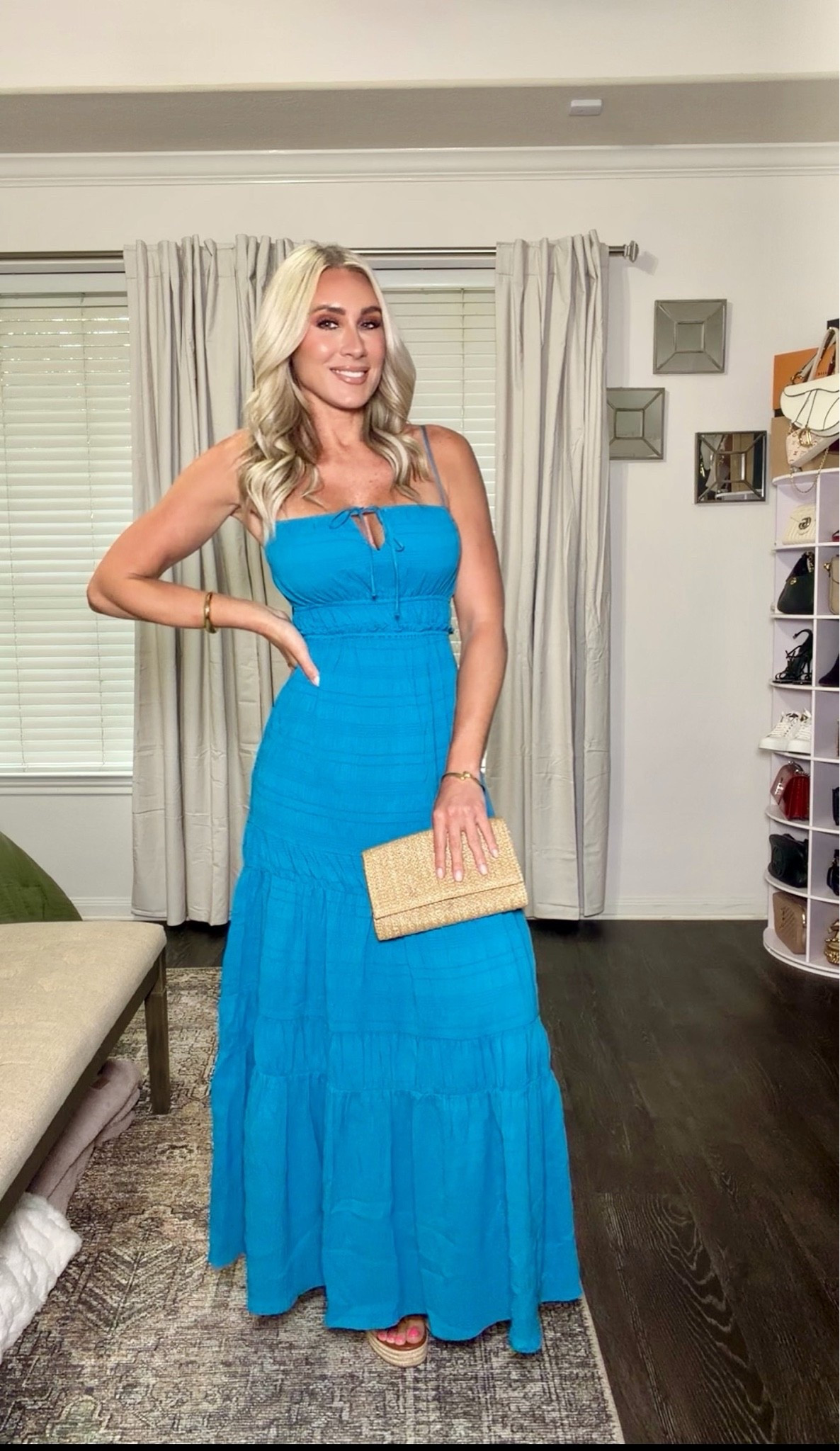 Serving vacation vibes in this gorgeous turquoise maxi 💙✨ The perfect dress for beach dinners, summer weddings, vacations, and everything in between. Paired with neutral accessories to let the color shine!

Use code: DANNA40

#LTKootd #LTKmomlife #LTKTravel