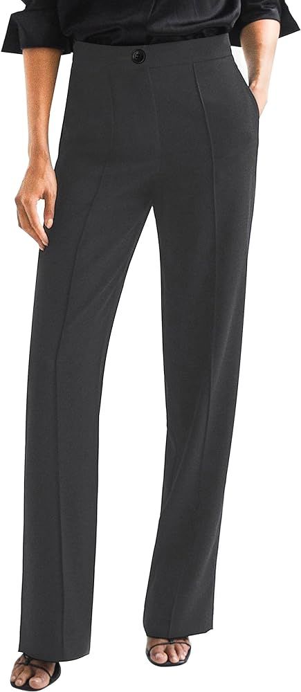 Houmous S-XXL 29''31''33''35'' Inseam Womens Bootcut Stretchy Dress Pants | Amazon (US)