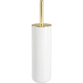 mDesign Compact Freestanding Plastic Toilet Bowl Brush and Holder for Bathroom Storage - Plastic ... | Amazon (US)