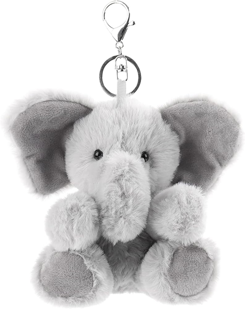 Apricot Lamb Cute Toys Plush Gray Elephant Stuffed Animal Soft Keychain for Kids Bag, Purse, Back... | Amazon (US)