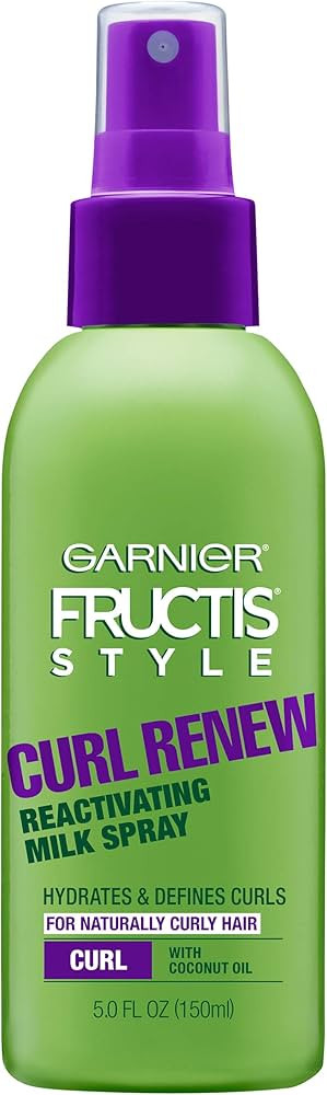 Garnier Fructis Style Curl Renew Reactivating Milk Spray For Curly Hair, 5 Ounce (Packaging May V... | Amazon (US)