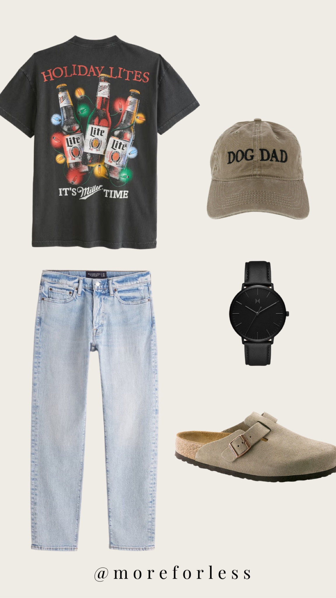 The perfect Miller Lite shirt!! I love this outfit so much, casual yet very stylish!
.
#abercrombie #mensstyle #ltkholiday #birks #mensoutfits #mensjeans #millerlite 

#LTKHolidaySale #LTKGiftGuide #LTKCyberWeek