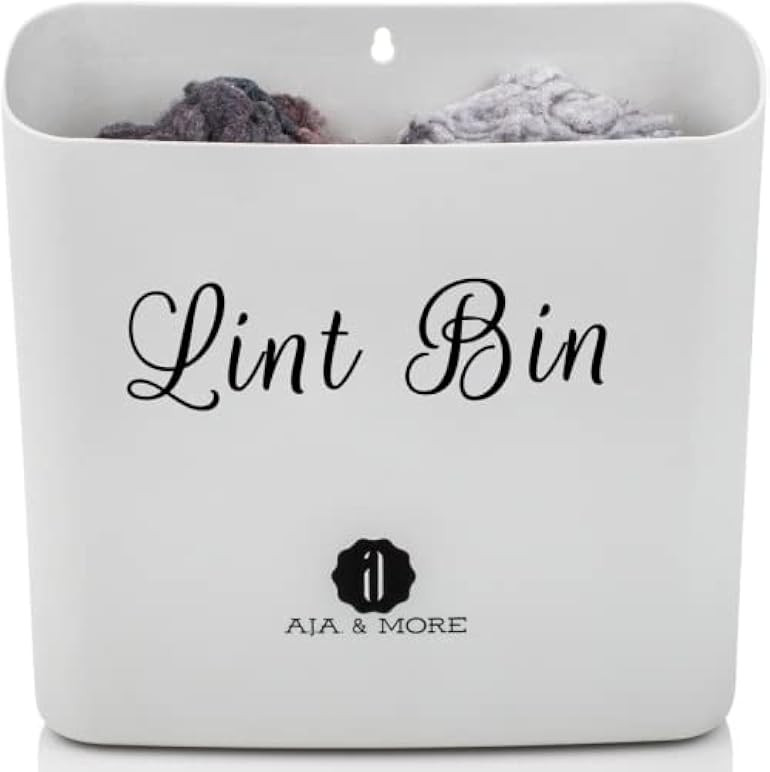 Lint Bin for Laundry Room Organization | Garbage Can with Magnetic Strip | Wall Mounted Bathroom ... | Amazon (US)