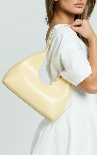 Calabasas Bag - PU Shoulder Bag in Butter Yellow | Showpo (US, UK & Europe)
