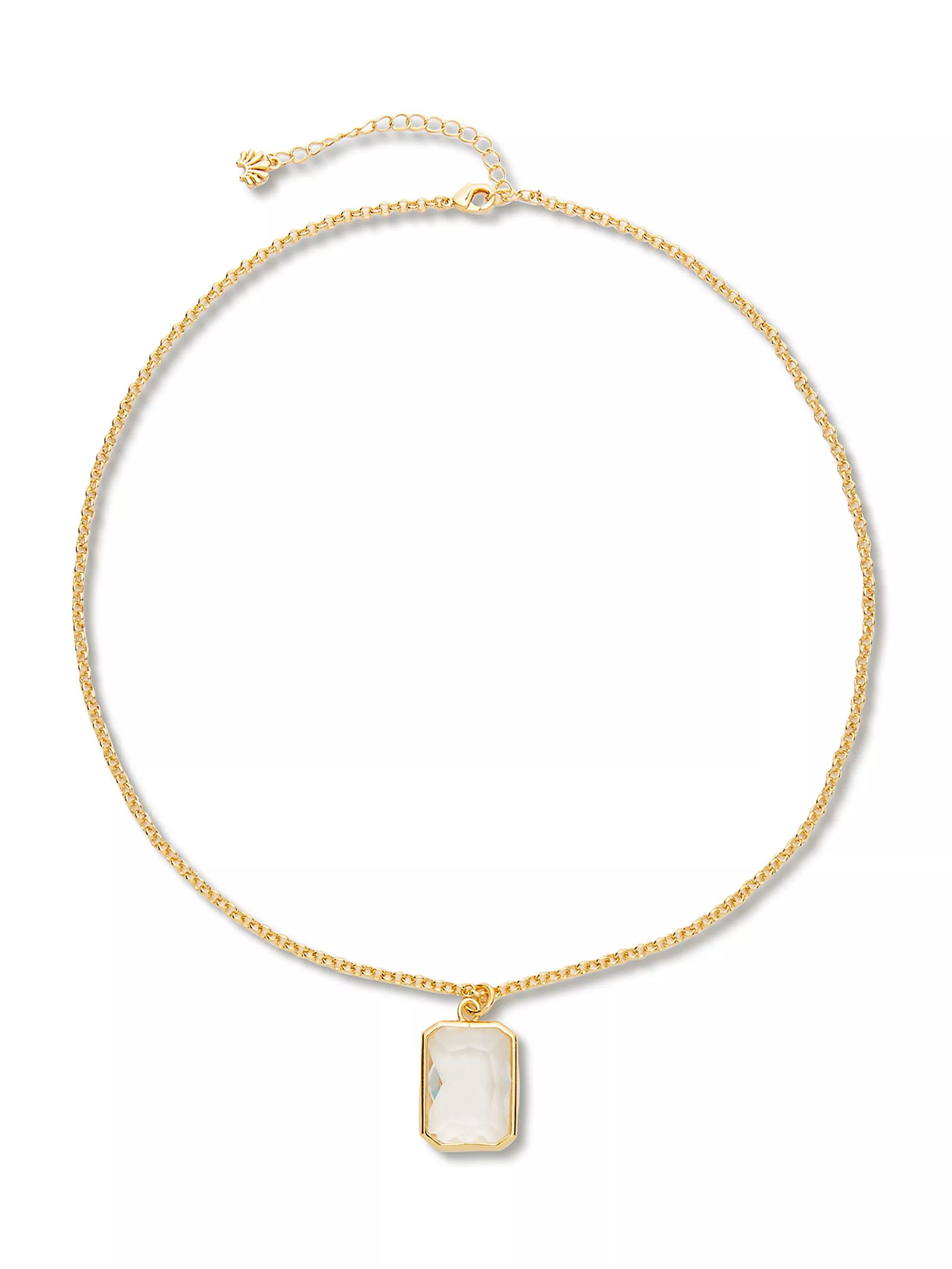 Gem Goldtone & Glass Crystal Pendant Necklace | Saks Fifth Avenue