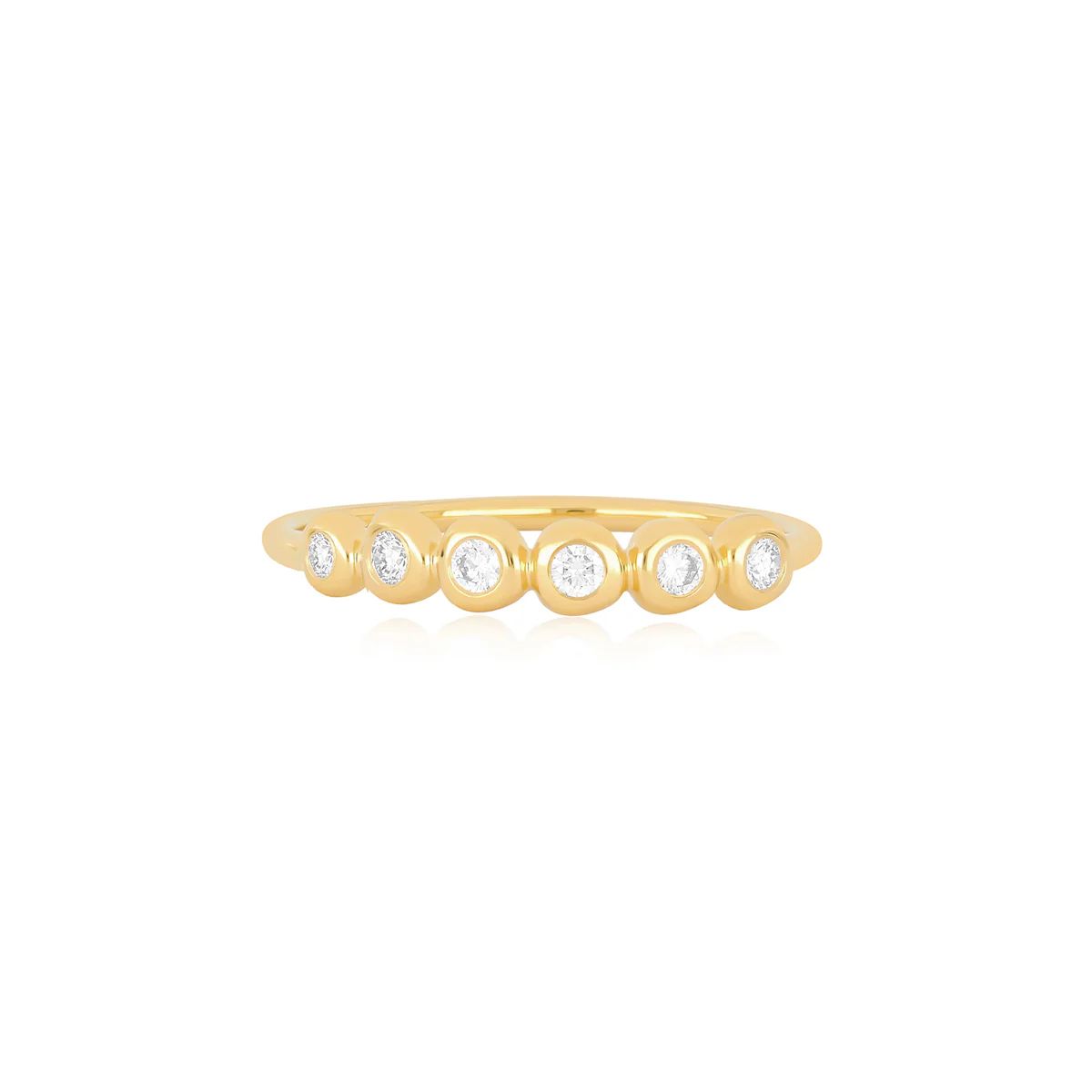 Diamond Pillow Stack Ring | EF Collection