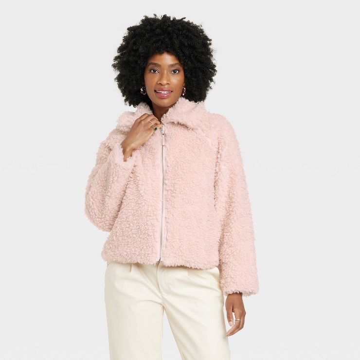 Women's Faux Fur Bomber Jacket - A New Day™ | Target