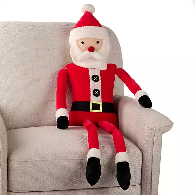 Holly Santa Claus Shaped Pillow | Kirklands