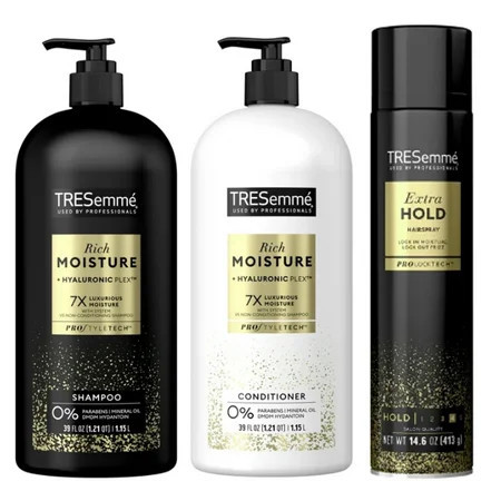 Tresemme Rich Moisture Hydrating Shampoo, Deep Conditioner, & Hairspray Set, 3 Count | Walmart (US)