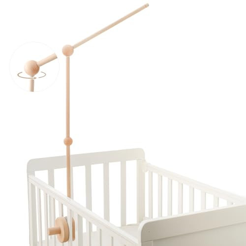Baby Crib Mobile Arm,HBM 36 inch Wooden Mobile Arm for Crib Mobile Hanger for Crib Baby Girl Nursery Decor | Amazon (US)