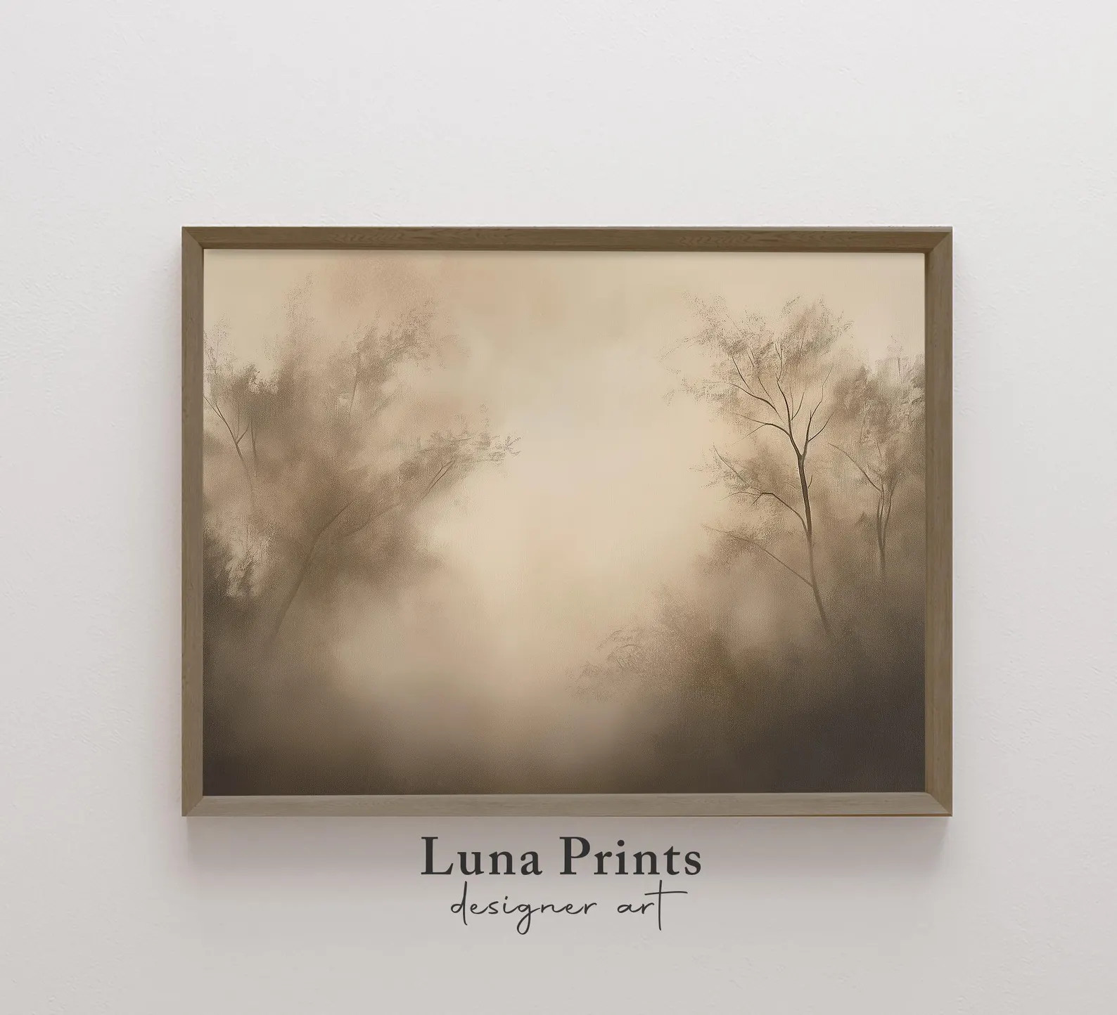 Muted Trees Landscape Painting, PRINTABLE ART, Abstract Landscape in Neutral Tones, Art for Livin... | Etsy (US)