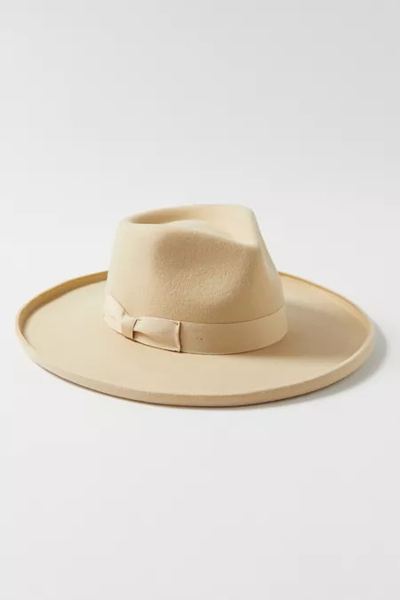 UO Flat Brim Felt Fedora | Urban Outfitters (US and RoW)