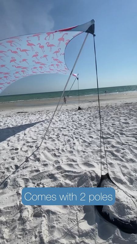 This is the Gigante size. Fantastic beach tent. Holds up to wind, easy to set up & light weight. It comes with 2 poles. We ordered 2 additional ones.

#LTKFamily #LTKVideo #LTKSwim
