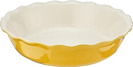 Emile Henry Modern Classics Pie Dish, 9", Leaves Yellow | Amazon (US)