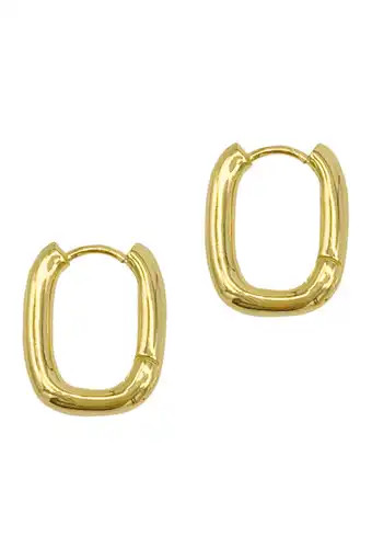 White Rhodium Plated CZ 9.25mm Huggie Hoop Earrings | Nordstrom Rack