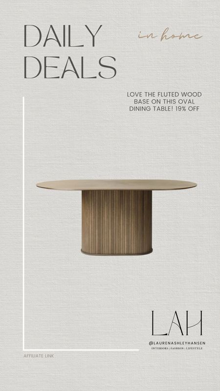 How stunning is this fluted pedestal oval dining table! I’m obsessed with the color, shape and texture of it! Very reasonably priced and on sale! 

#LTKHome #LTKSaleAlert