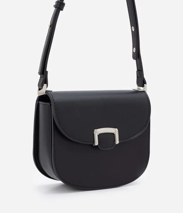 Bolsa Transversal em PU com Detalhe de Fivela Preto | Renner (BR)