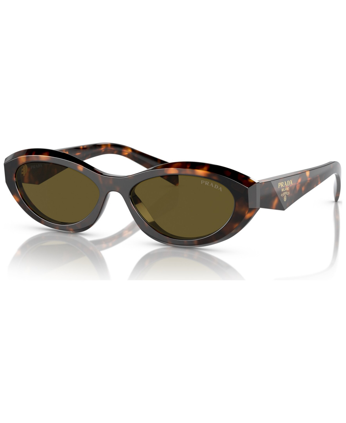 Prada Women's Symbole Irregular Sunglasses, PR26ZS - Sage, Honey Tortoise | Macy's