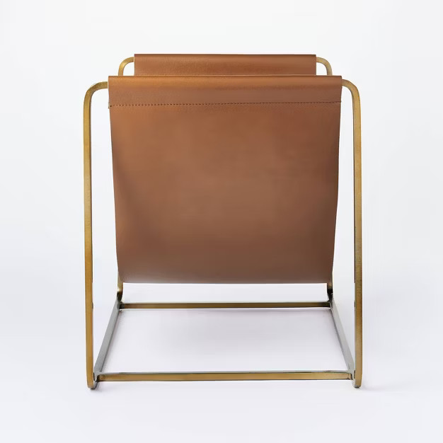 16" x 14" Metal Log Holder with Leather Sling - Threshold™ designed with Studio McG... | Target