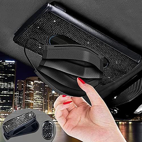 FUNOJOY Bling Car Visor Tissue Holder | Black Tissue Box Holder for Car | Bling Mask Holder for Car  | Amazon (US)