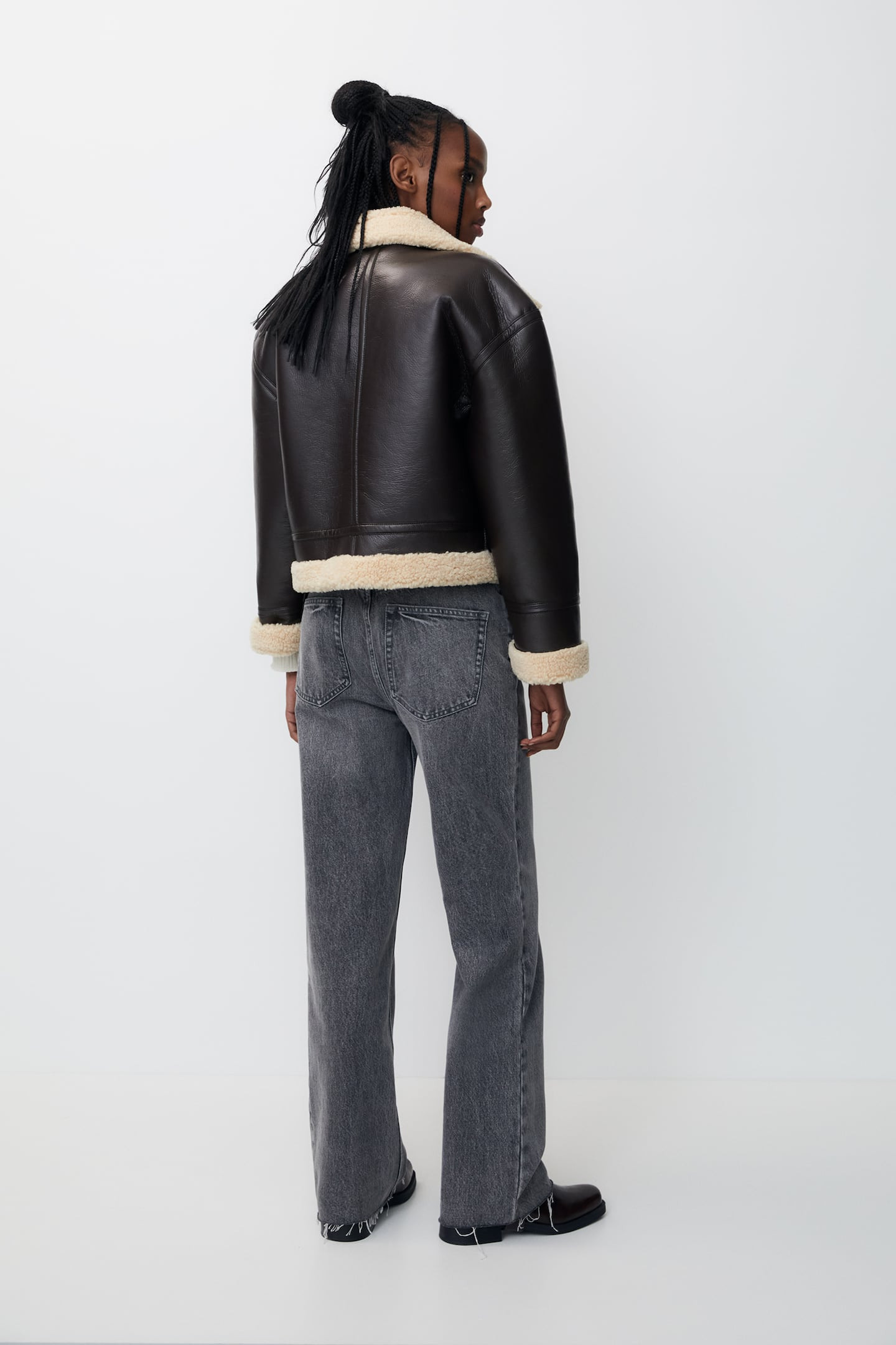 Faux leather double-faced jacket | PULL and BEAR UK