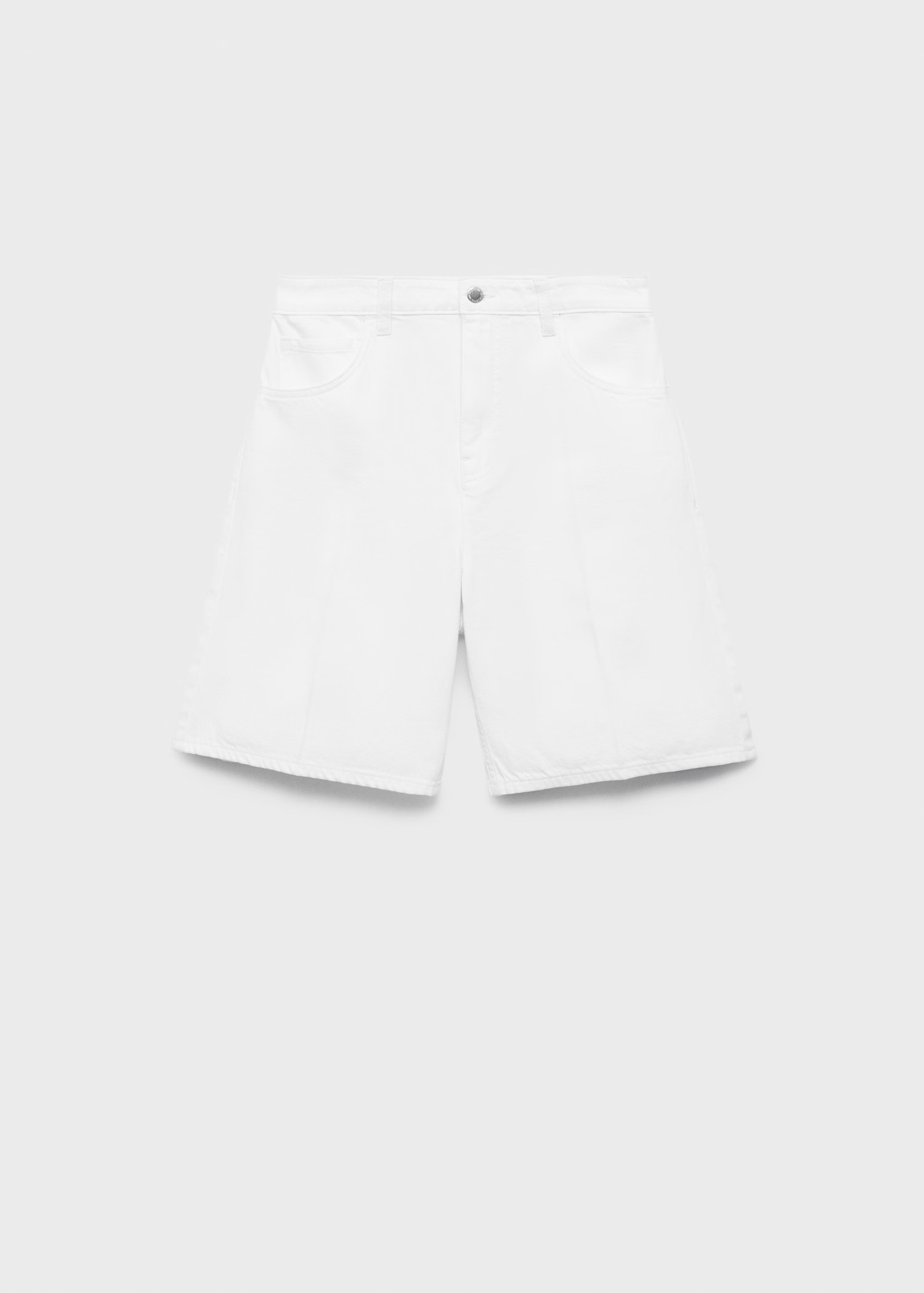 High-waist straight-fit denim shorts - Women | MANGO Canada | Mango Canada
