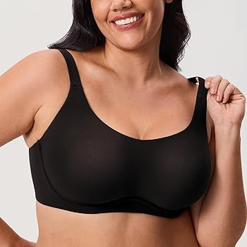 DELIMIRA Women's Cosnufy Sheer Full Coverage Bra Underwire Mesh See Through Plus Size Unlined | Amazon (US)