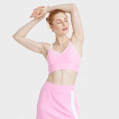 Women's V-Neck Strappy Sports Bra - JoyLab™ | Target