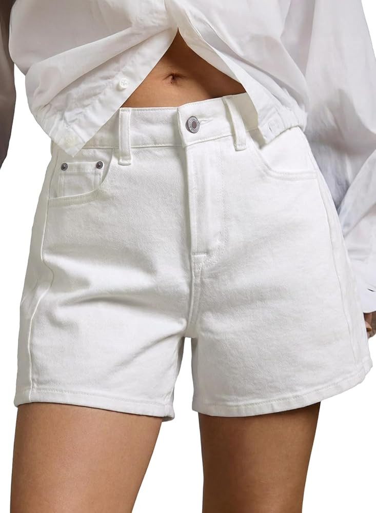 Sidefeel Women's Jean Shorts High Waisted Stretchy Casual Side Seam Denim Shorts | Amazon (US)
