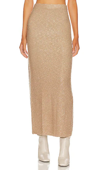Milas Maxi Skirt in Camel | Revolve Clothing (Global)