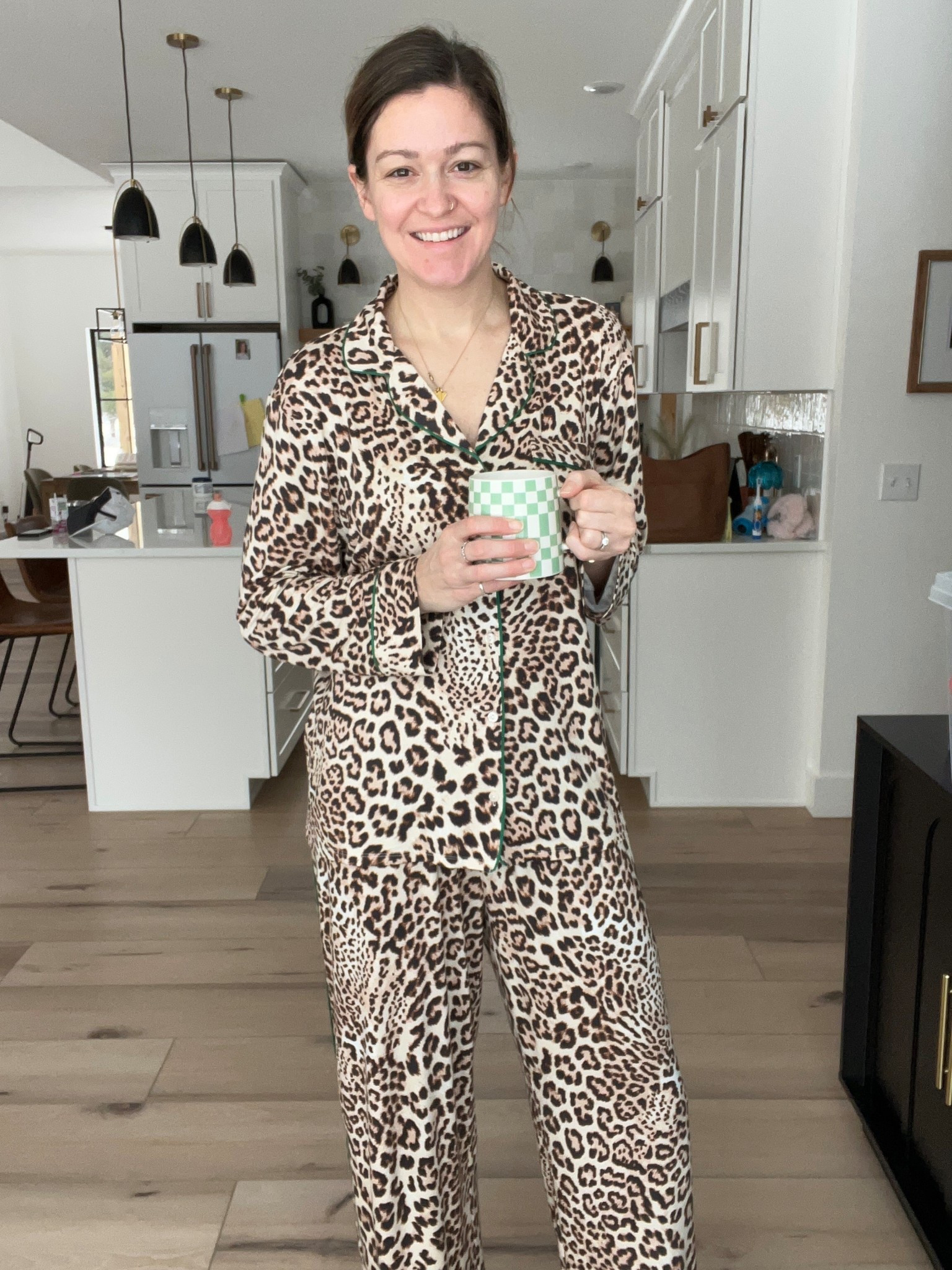 Matching pajamas just make me feel like I have some sort of Mom life together! 
So soft, ya know like that buttery soft material! perfection! 

#LTKootd #LTKmorningroutine #LTKmomlife