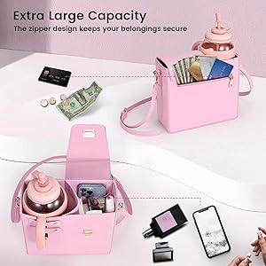 Outdoor Portable Crossbody Water Cup Purse Bag Water Bottle Carrier Bag with Phone Pocket Tumbler... | Amazon (US)