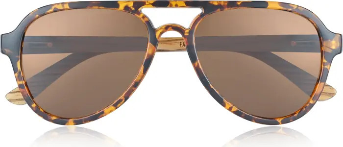 EARTH WOOD Mazatlan Polarized Sunglasses | Nordstrom | Nordstrom