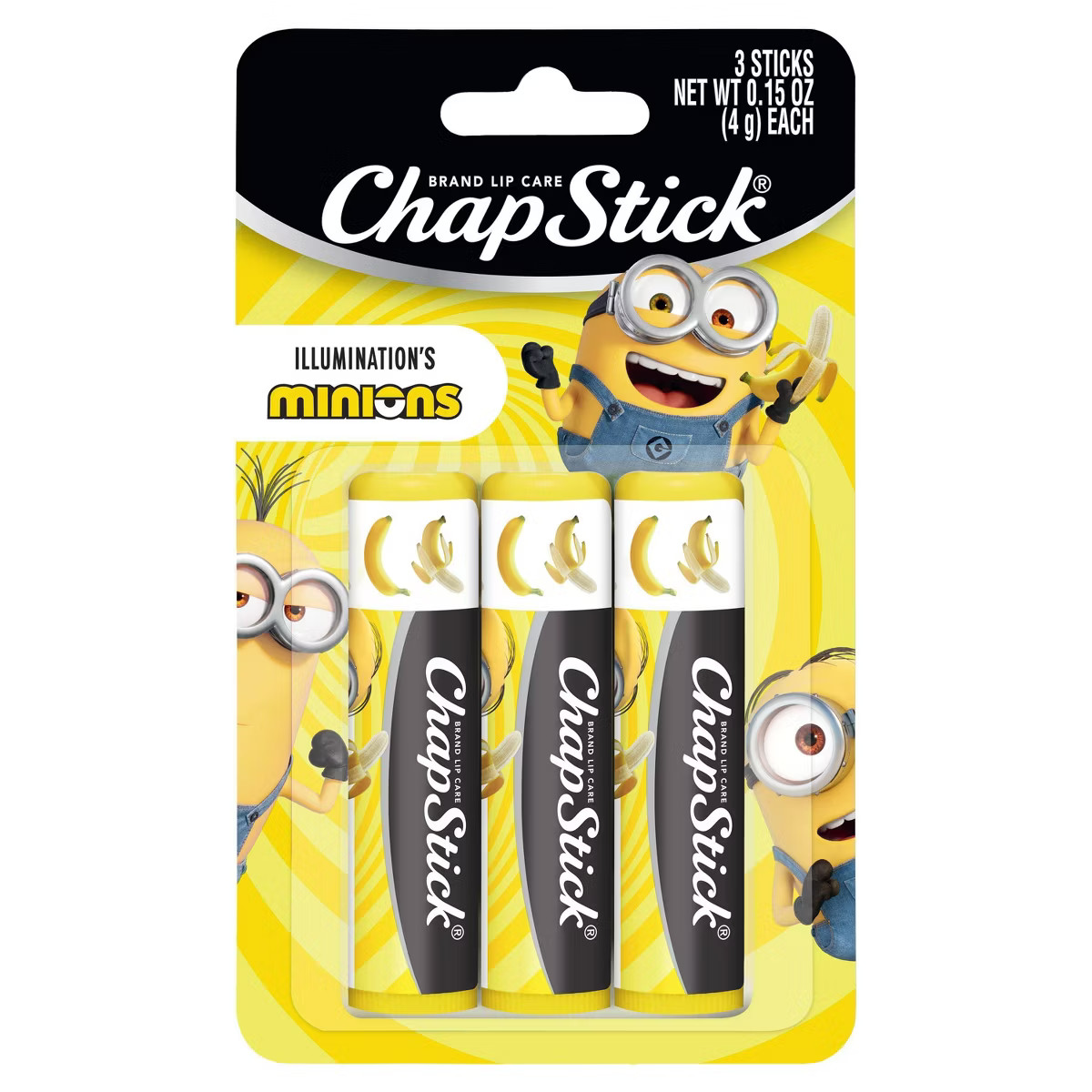 Chapstick Minions Lip Balms - Banana - 3ct | Target