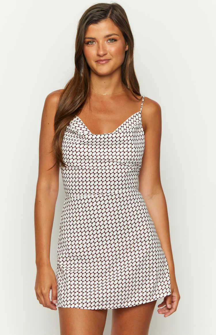 Your LA Catch White Geometric Print Mini Dress | Beginning Boutique (US)