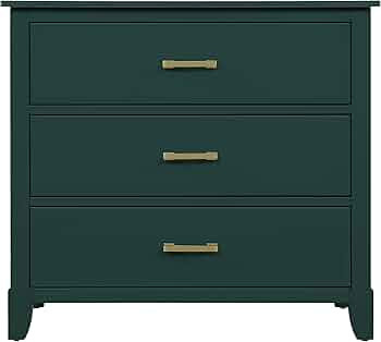 Dream On Me Universal 3 Drawers Chest in Olive, Kids Bedroom Dresser, Pre-Assembled Drawer Glides... | Amazon (US)