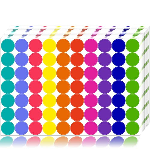 1400 PCS Colored Dot Stickers Round Color Coding Labels Classroom Must Haves, Circle Dots Labels Price Stickers Polka Circle Dot Stickers Label Sticker for Office, Classroom Decor, Papers Etc | Amazon (US)