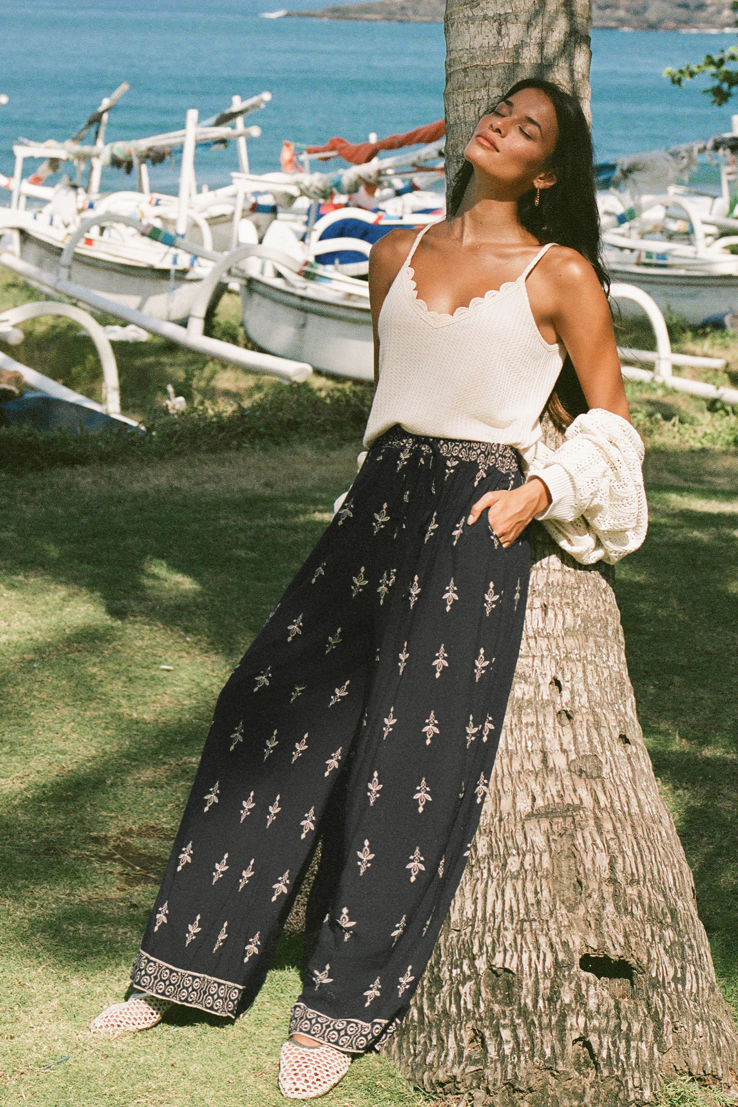 Lucky One Ornate Pants - M | Cupshe US