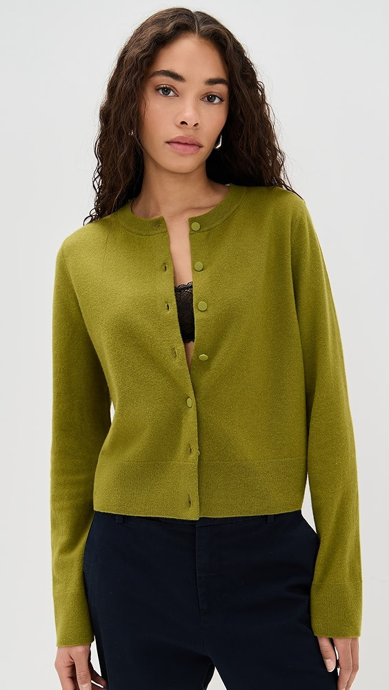 Vince Tipped Half Moon Cardigan | Shopbop | Shopbop
