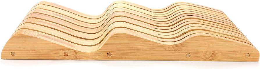 ROYALHOUSE Bamboo Knife Block Holder, 13 Knives Dock, In-Drawer Knife Drawer Organizer, Perfect f... | Amazon (US)