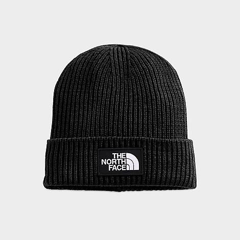 The North Face TNF Logo Box Cuffed Beanie Hat in Black | Finish Line (US)