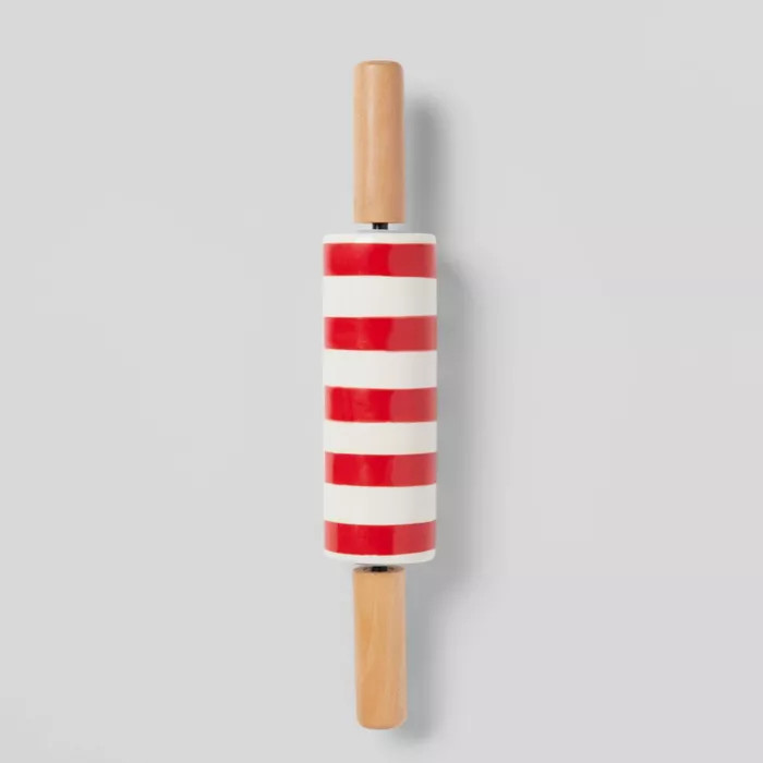 Stoneware Mini Striped Kitchen Rolling Pin - Threshold™ | Target