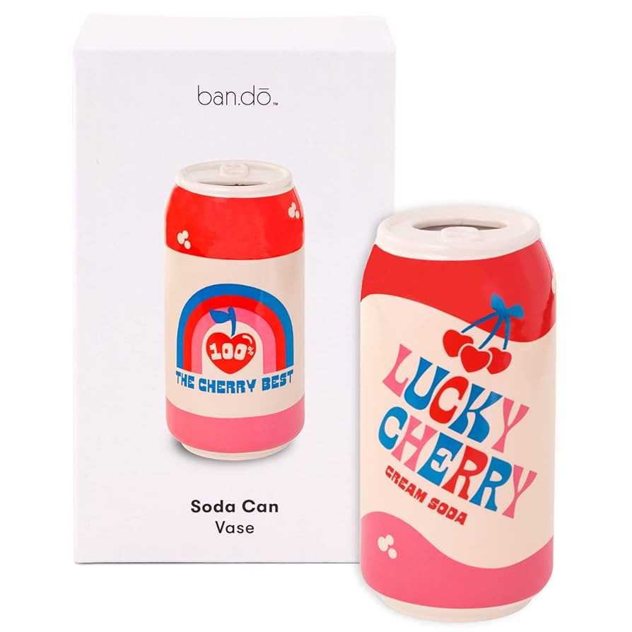 ban.do Small Decorative Vase, Colorful Ceramic Vase, Shelf Decor for Home or Office, Vintage-Insp... | Amazon (US)