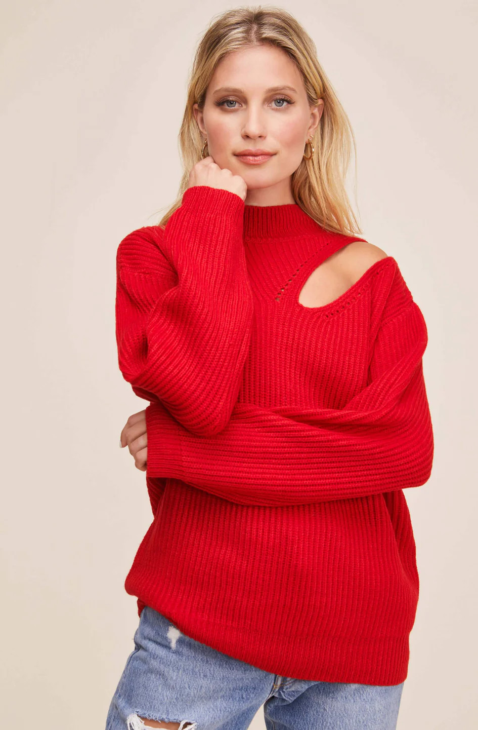 Cutout Turtleneck Sweater | ASTR The Label (US)