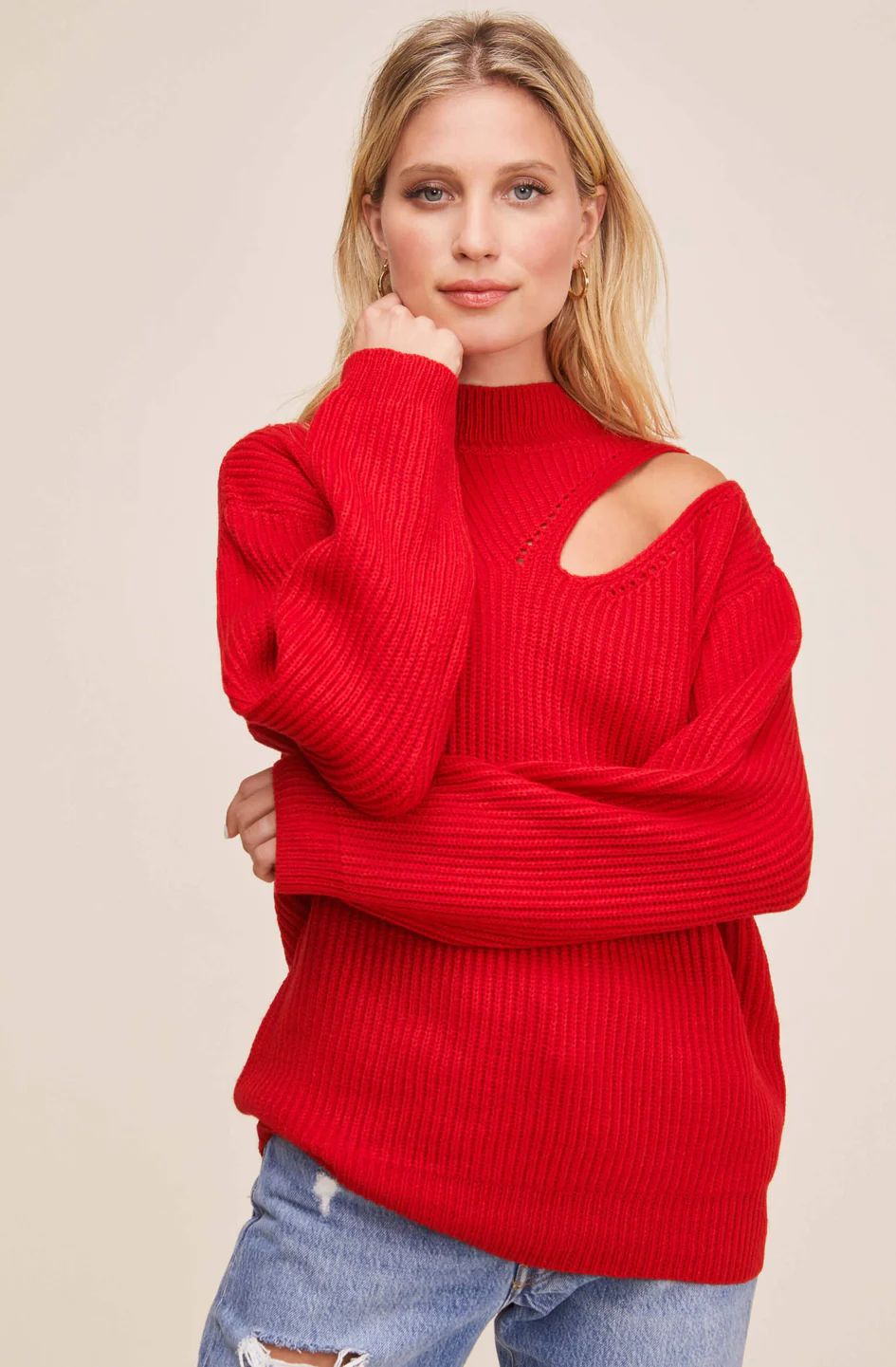 Cutout Turtleneck Sweater | ASTR The Label (US)