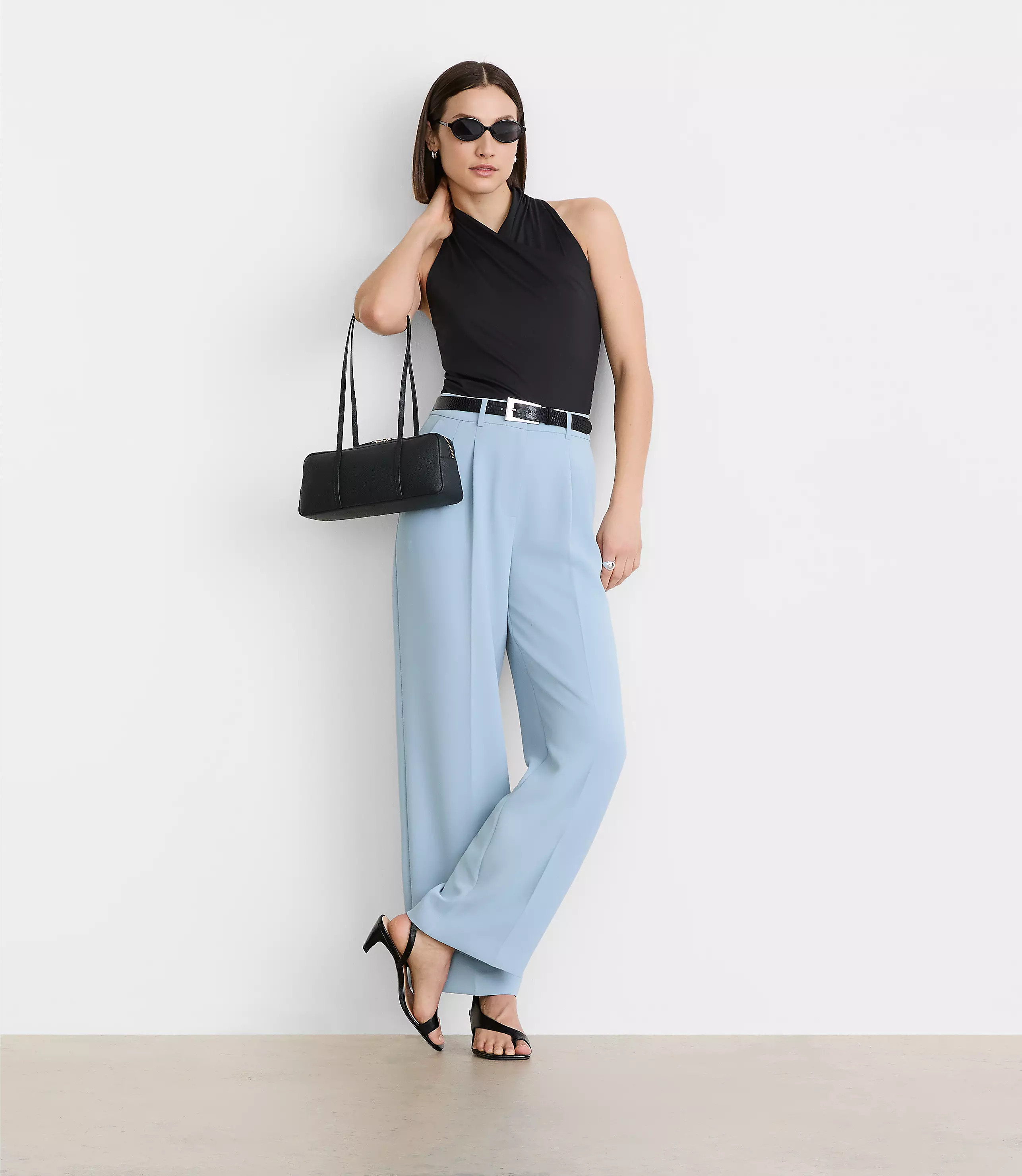 LOFT Versa 360 Knit Crossover Halter Top | LOFT