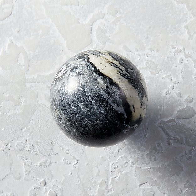 Light Aster Marble Ball Knob + Reviews | CB2 | CB2