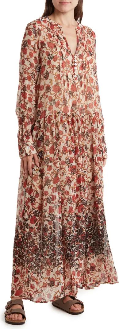 See It Through Floral Long Sleeve Maxi Dress | Nordstrom Rack