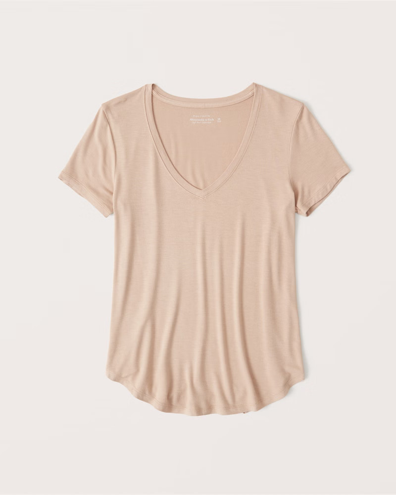 Drapey V-Neck Tee | Abercrombie & Fitch (US)